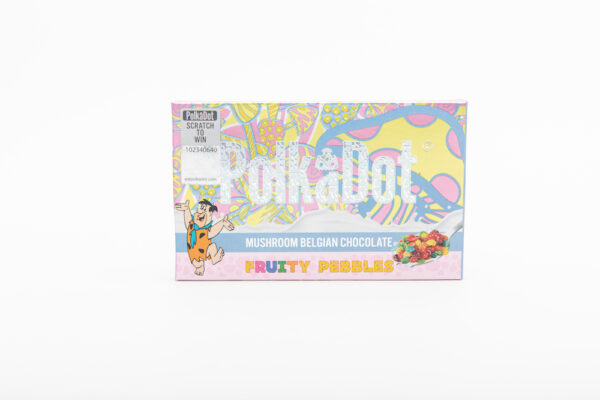 Belgian White Chocolate with Fruity Pebbles Cereal. Unleash A Rainbow Of Flavors With Our Fruity Pebbles White Chocolate Bar, Where Playful Cereal Bits Prance Within A Creamy White Chocolate Garden.